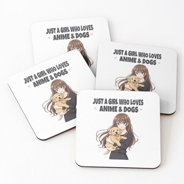 Item preview, Just a Girl Who Loves Anime & Dogs | Golden Retriever Lovers designed and sold by The Real Life Symphony.