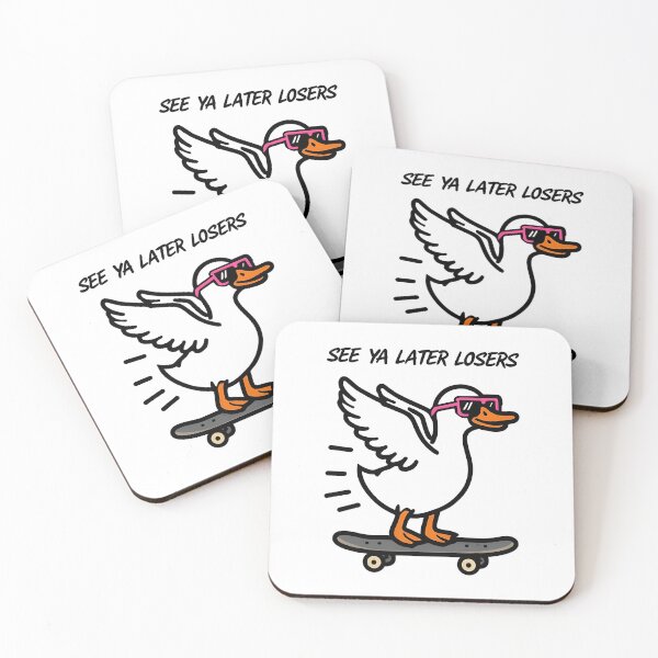 Item preview, See Ya Later Losers Duck on Skateboard designed and sold by Gaby112703.