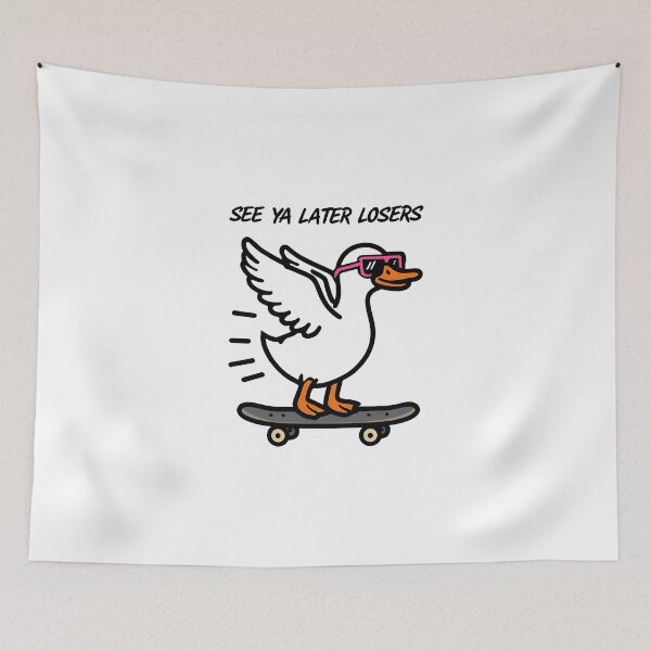 Item preview, See Ya Later Losers Duck on Skateboard designed and sold by Gaby112703.
