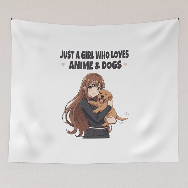 Item preview, Just a Girl Who Loves Anime & Dogs | Labrador Retriever Lovers designed and sold by The Real Life Symphony.