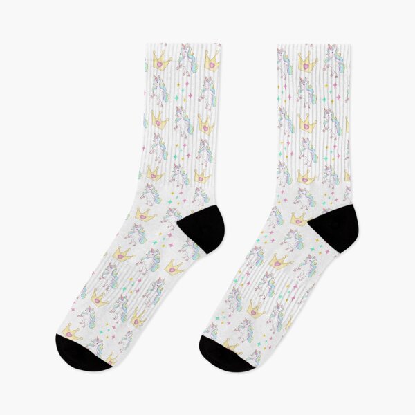 Item preview, Magical Unicorn Pattern with Crowns and Pastel Stars designed and sold by Arte Zen.