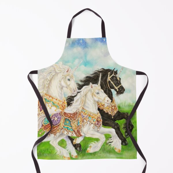 Item preview, Unbound Carousel Unicorns, Original Painting by Alessandra Jann-Jordan designed and sold by AJJARTSLLC.