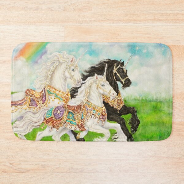 Item preview, Unbound Carousel Unicorns, Original Painting by Alessandra Jann-Jordan designed and sold by AJJARTSLLC.