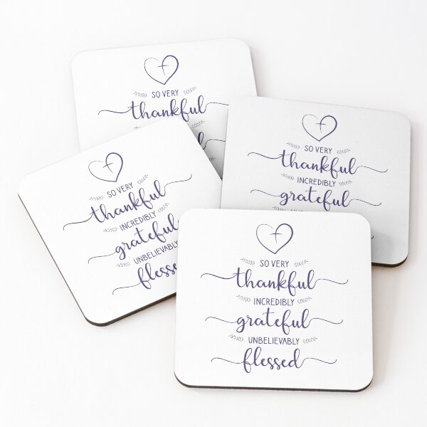 Item preview, So Very Thankful, Incredibly Grateful, Unbelievably Blessed | Heart and Cross Christian Design designed and sold by GraceNoted.