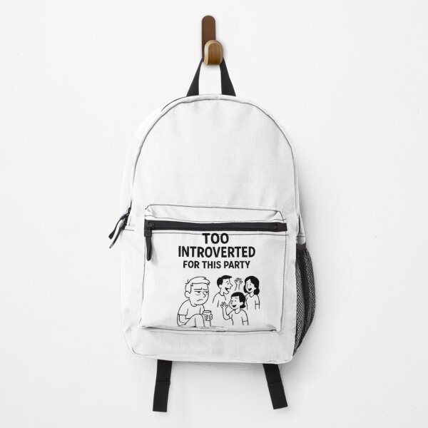 Item preview, Too Introverted for This Party – Funny Social Anxiety Cartoon designed and sold by jelonkaa.