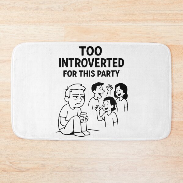 Item preview, Too Introverted for This Party – Funny Social Anxiety Cartoon designed and sold by jelonkaa.