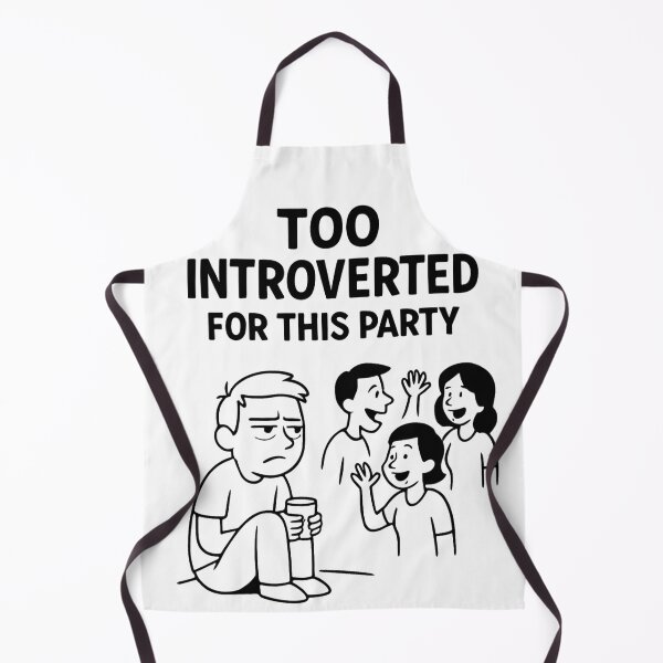 Item preview, Too Introverted for This Party – Funny Social Anxiety Cartoon designed and sold by jelonkaa.