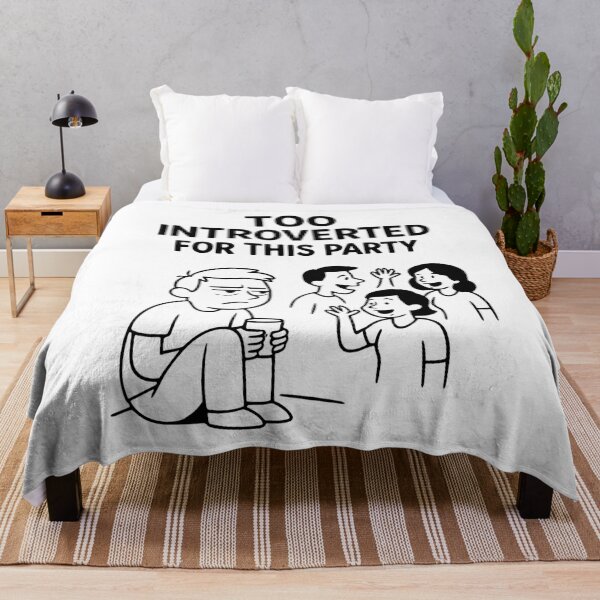 Item preview, Too Introverted for This Party – Funny Social Anxiety Cartoon designed and sold by jelonkaa.