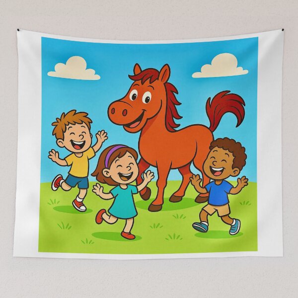 Item preview, Children and the Red Horse designed and sold by Steffani Lehmann.