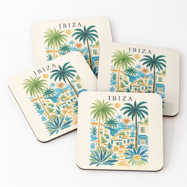 Item preview, biza Vibes Watercolor Art – Sunset Beach Abstract, Tropical Island Wall Decor, Summer Travel Illustration designed and sold by Azyorz.