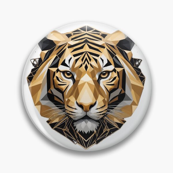 Item preview, Geometric Tiger Head | Geometric Design for Stickers and T-Shirts designed and sold by VIRALOOP.
