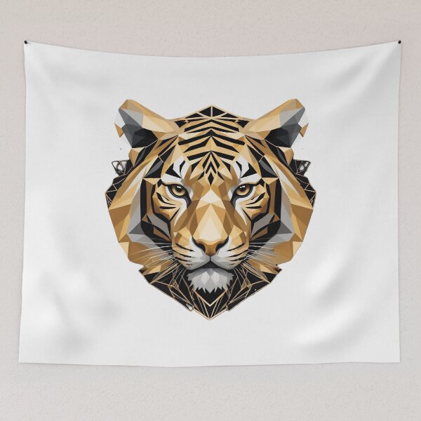Item preview, Geometric Tiger Head | Geometric Design for Stickers and T-Shirts designed and sold by VIRALOOP.