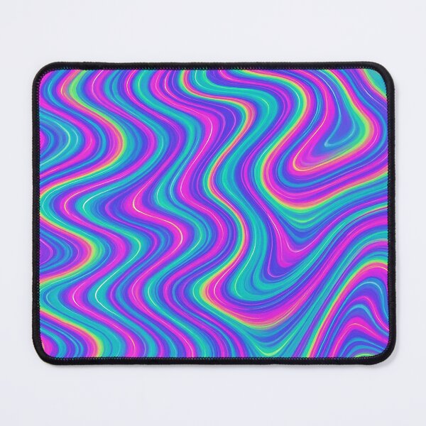 Item preview, Neon Psychedelic Swirl Pattern in Rainbow Colors designed and sold by weirdfishes123.