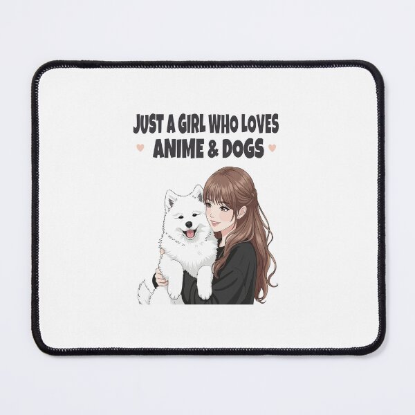 Item preview, Just a Girl Who Loves Anime & Dogs | Samoyed Lovers designed and sold by The Real Life Symphony.