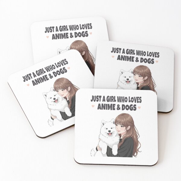 Item preview, Just a Girl Who Loves Anime & Dogs | Samoyed Lovers  designed and sold by The Real Life Symphony.