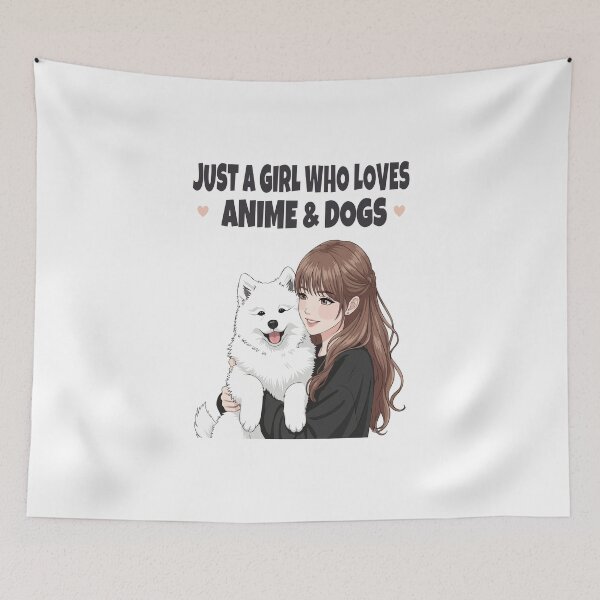 Item preview, Just a Girl Who Loves Anime & Dogs | Samoyed Lovers  designed and sold by The Real Life Symphony.