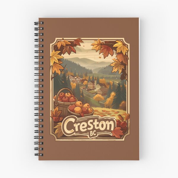 Item preview, Creston British Columbia Fall Harvest, Creston BC Autumn Orchard Poster, Canada Fruit Farm Art designed and sold by meganohm.