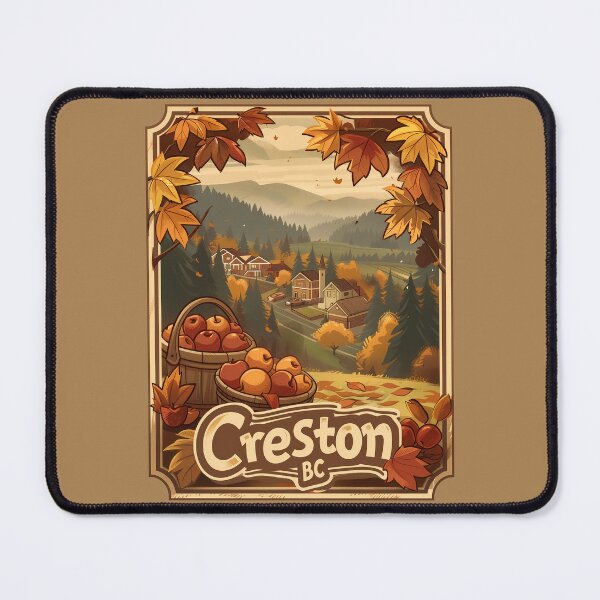 Item preview, Creston British Columbia Fall Harvest, Creston BC Autumn Orchard Poster, Canada Fruit Farm Art designed and sold by meganohm.