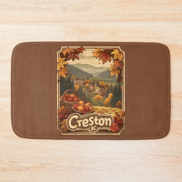 Item preview, Creston British Columbia Fall Harvest, Creston BC Autumn Orchard Poster, Canada Fruit Farm Art designed and sold by meganohm.