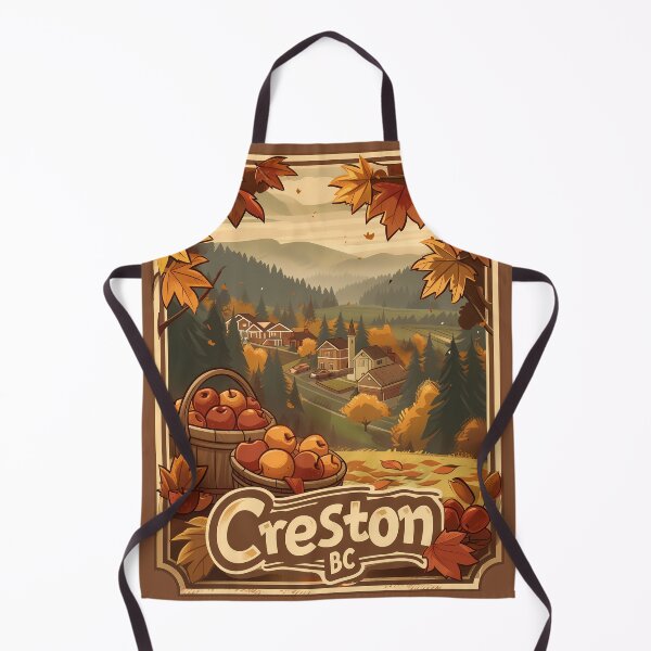 Item preview, Creston British Columbia Fall Harvest, Creston BC Autumn Orchard Poster, Canada Fruit Farm Art designed and sold by meganohm.