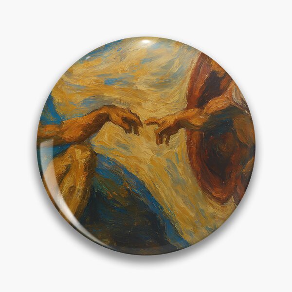 Item preview, Michelangelo’s Creation of Adam Fresco – Classic Artwork Reimagined designed and sold by TheAbayArt.