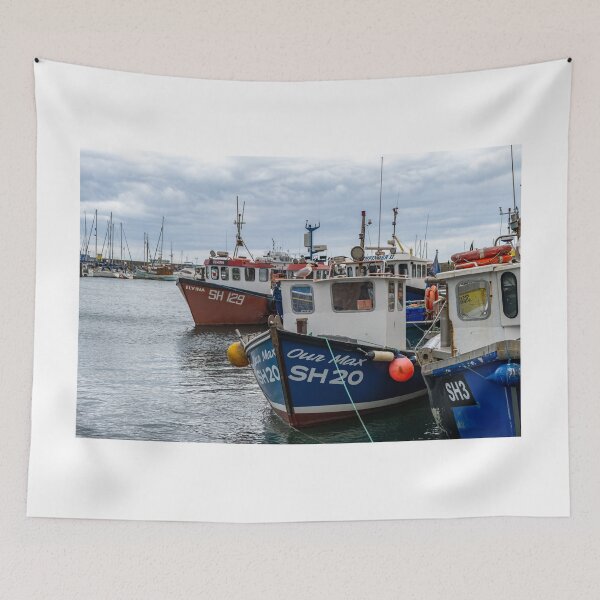 Item preview, Fishing boats in the harbour designed and sold by yackers1.