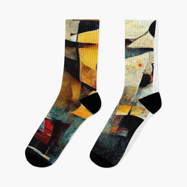 Item preview, Abstract Geometric Expressionist Scarf – Bold Shapes & Vibrant Colors designed and sold by IZGshop.