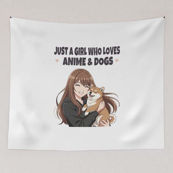 Item preview, Just a Girl Who Loves Anime & Dogs | Shiba Inu Lovers designed and sold by The Real Life Symphony.