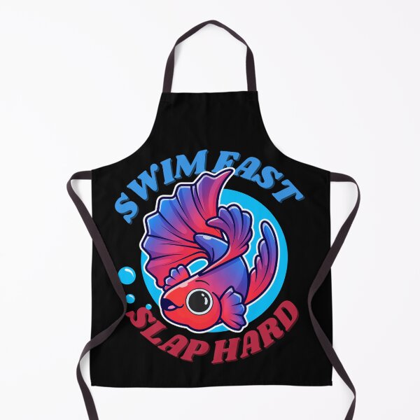 Item preview, Swim Fast Slap Hard – Betta Fish Cartoon Design designed and sold by RUNO LAB.