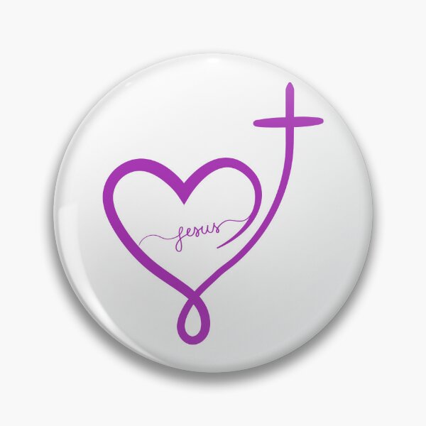 Item preview, Christian cross illustration with a heart - Design for Believers designed and sold by GraceNoted.
