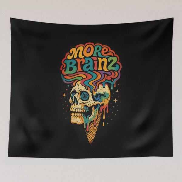 Item preview, Psychedelic Skull Ice Cream More Brainz designed and sold by Enea Kelo.