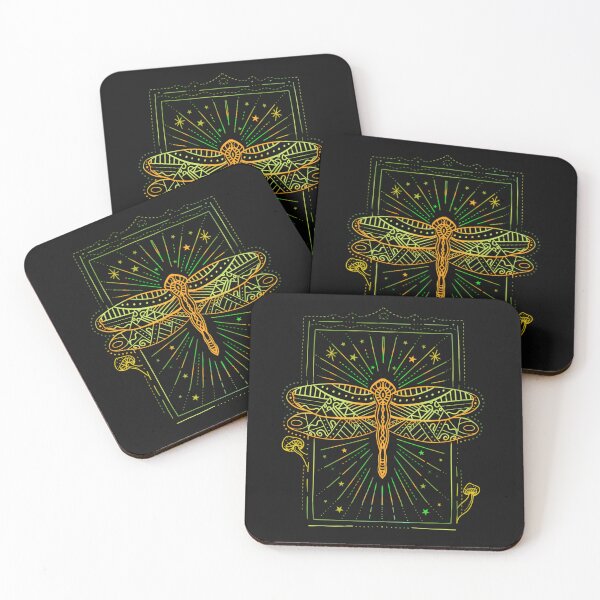 Item preview, Dragon fly,  boho, line, green, orange designed and sold by ComSol.