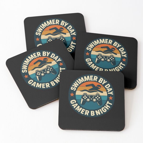 Item preview, Swimmer by Day, Gamer by Night designed and sold by Gravly.