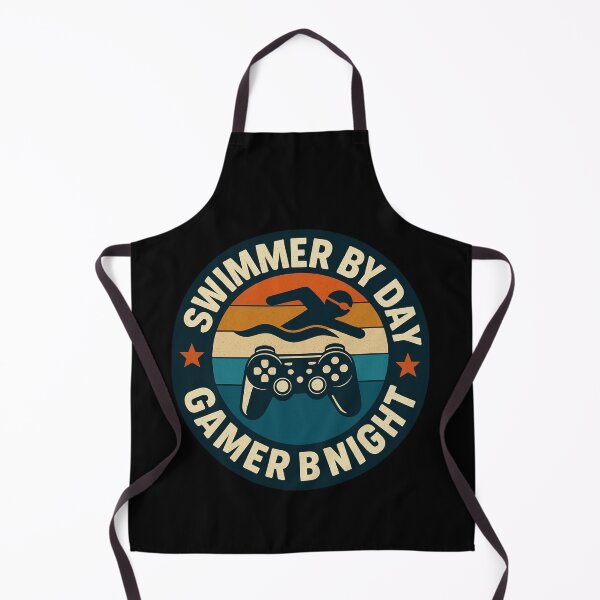 Item preview, Swimmer by Day, Gamer by Night designed and sold by Gravly.
