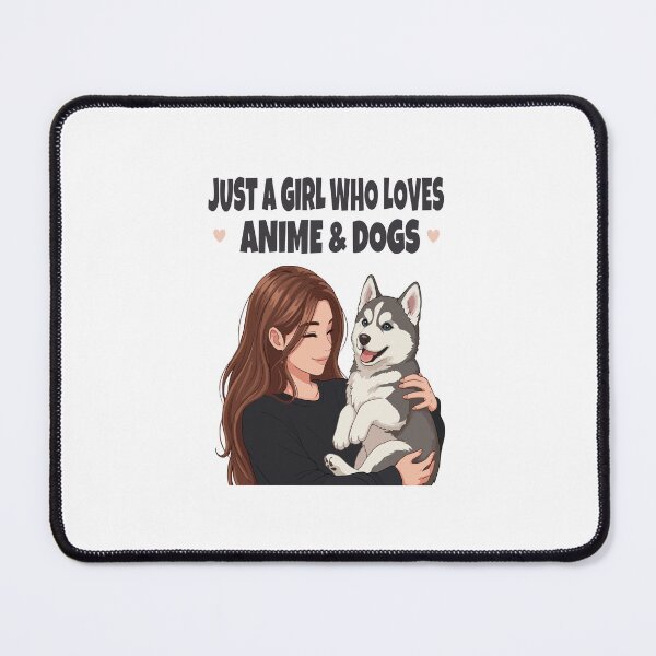 Item preview, Just a Girl Who Loves Anime & Dogs | Siberian Husky Lovers designed and sold by The Real Life Symphony.