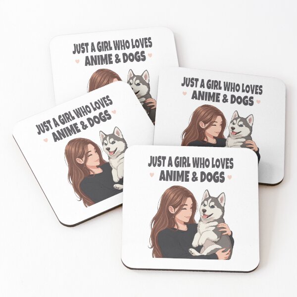 Item preview, Just a Girl Who Loves Anime & Dogs | Siberian Husky Lovers designed and sold by The Real Life Symphony.