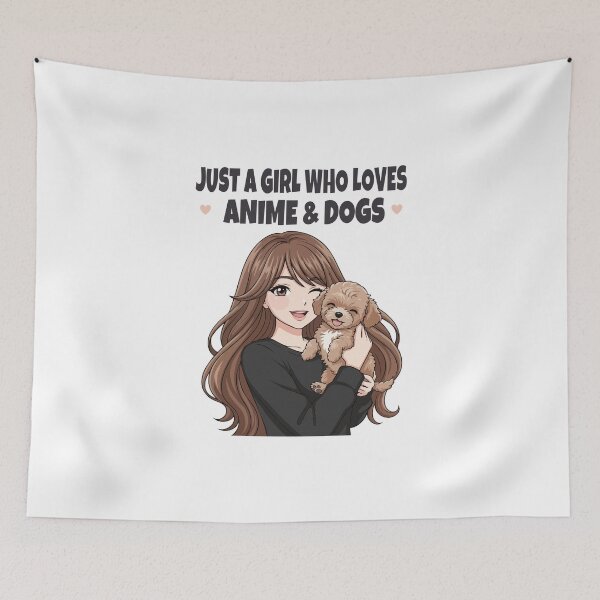 Item preview, Just a Girl Who Loves Anime & Dogs | Teacup Poodle Lovers designed and sold by The Real Life Symphony.