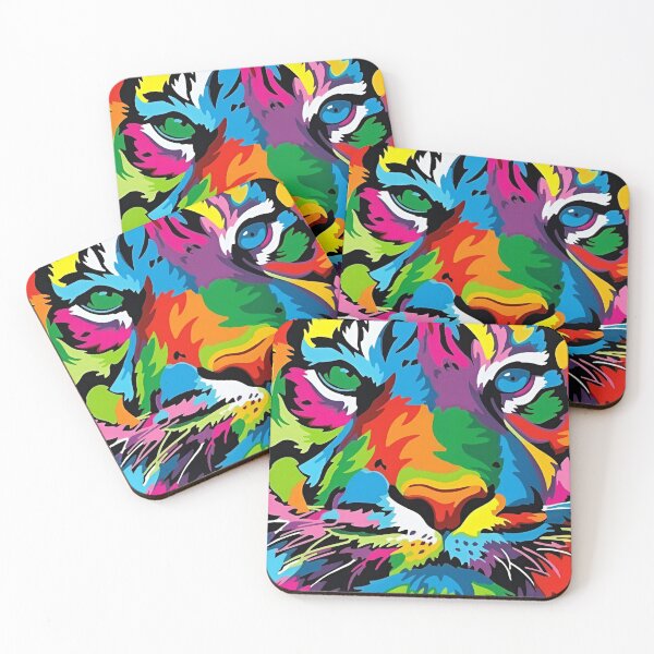 Item preview, Multi-colored Tiger designed and sold by JMC-Art74.