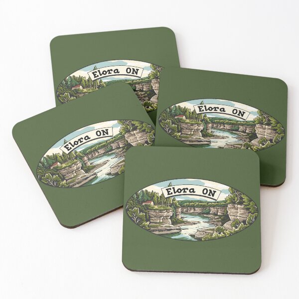 Item preview, Elora Ontario Gorge Travel, Elora ON River Badge, Elora Gorge Scenic Landscape designed and sold by meganohm.