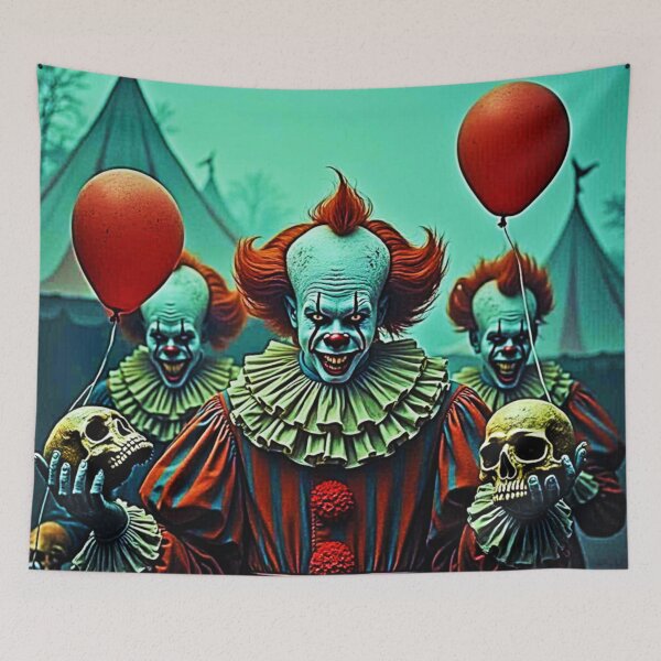 Item preview, Creepy Clown Horror Scene Design designed and sold by Health And Fitness Posts e-Store.