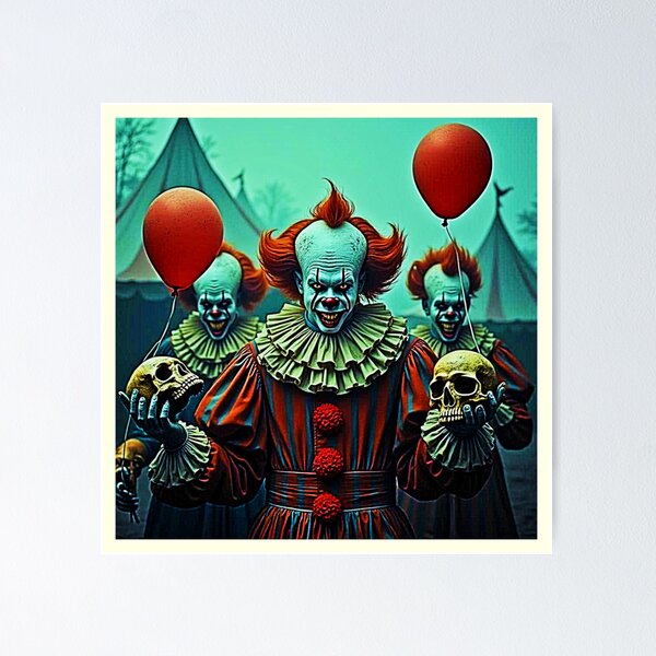 Item preview, Creepy Clown Horror Scene Design designed and sold by Health And Fitness Posts e-Store.