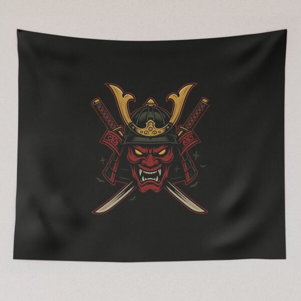 Item preview, Oni Samurai Mask with Swords designed and sold by Enea Kelo.