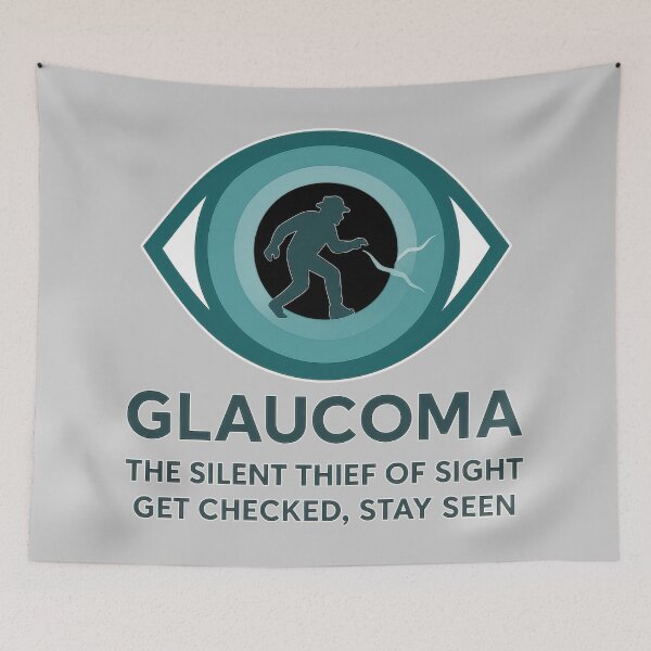 Item preview, Glaucoma: Silent Thief of Sight – Eye Health Awareness designed and sold by Eyepatch-Jacks.