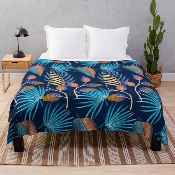 Item preview, Midnight Jungle Leaves designed and sold by Casivity.