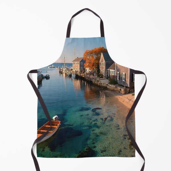 Item preview, Cape Cod Coastal Village Sunset with Autumn Foliage designed and sold by daila70.