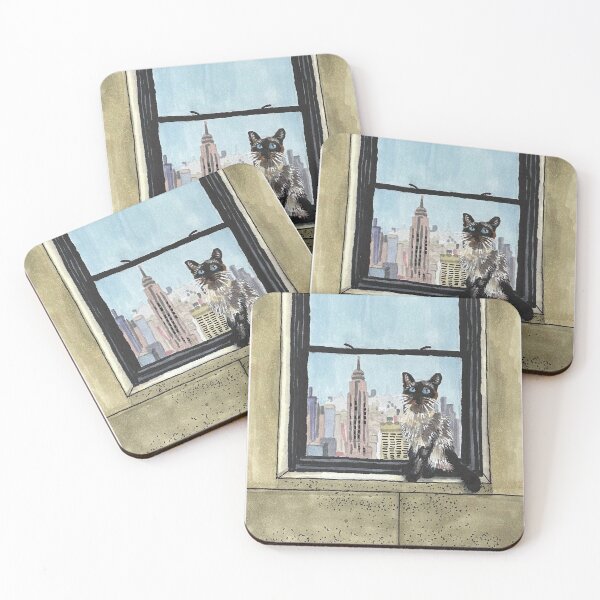 Item preview, Siamese cat with Empire State Building  designed and sold by Watershadow.