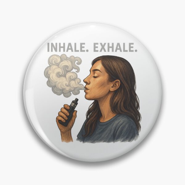 Item preview, Inhale. Exhale. – Realistic vape portrait design designed and sold by House of Taste Designs.