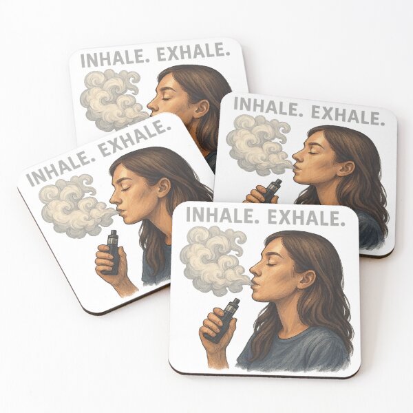 Item preview, Inhale. Exhale. – Realistic vape portrait design designed and sold by House of Taste Vape Designs.