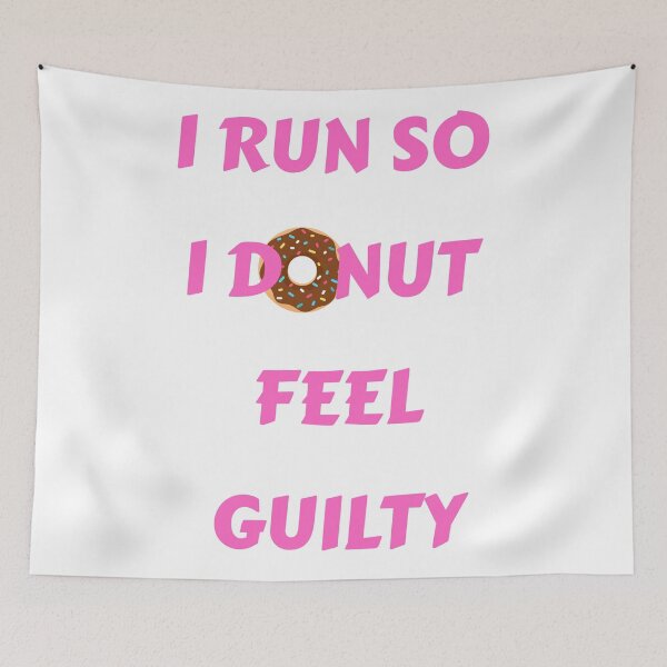Item preview, I Run So I Donut Feel Guilty | Funny Running Donut Shirt designed and sold by GiggleDesign.