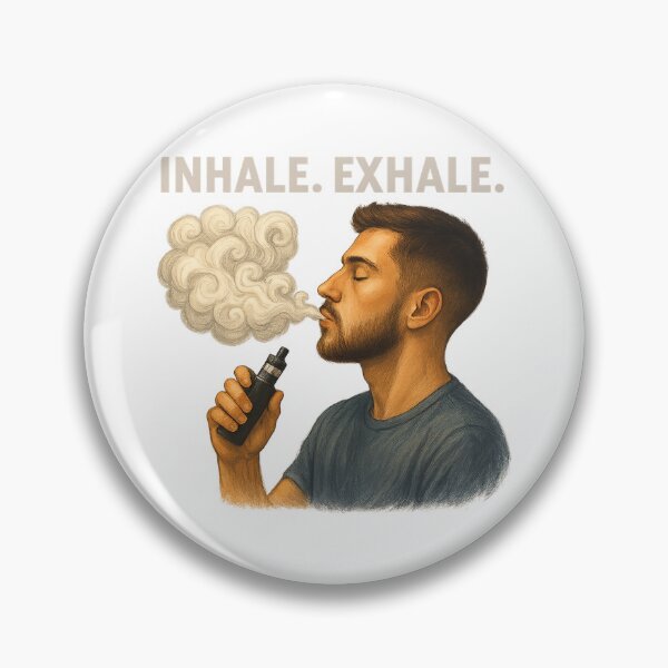 Artikelvorschau, Inhale. Exhale. – Realistic Vape Portrait Design entworfen und verkauft von House of Taste Designs.